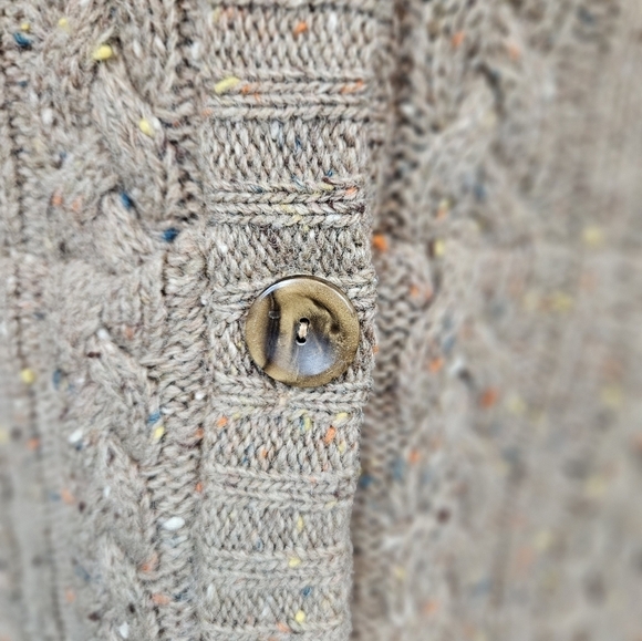 Vintage 50s Peck & Peck‎ Tan Flecked Cable Knit Sweater Vest Size Medium V20 - Picture 3 of 8